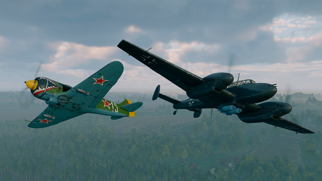 LA-5FN and Bf 110 F-2