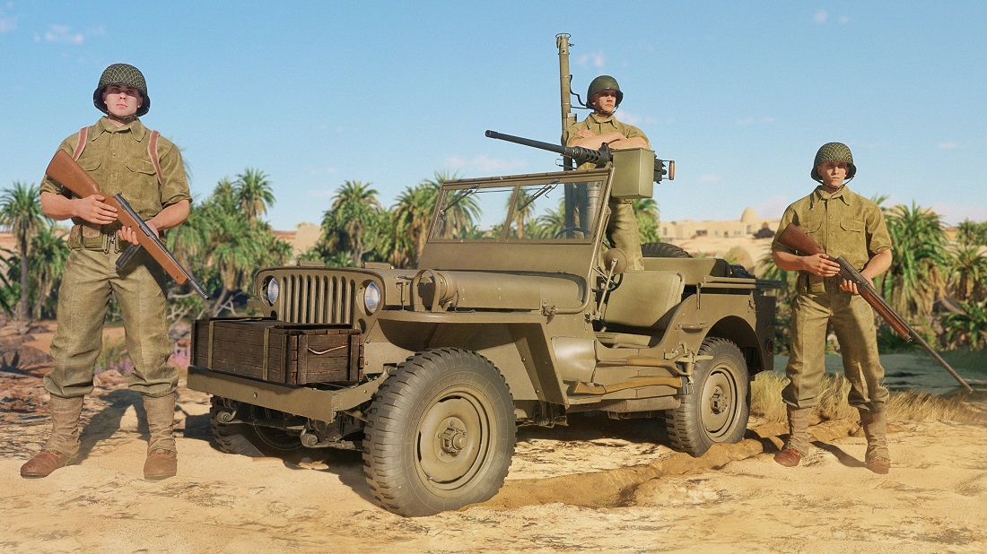 Driver squad with Willys M2HB (USA, BR II)